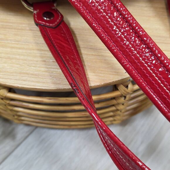 Coach RARE Limited Edition Poppy Patent with Flower Large Tote - Picture 11 of 16